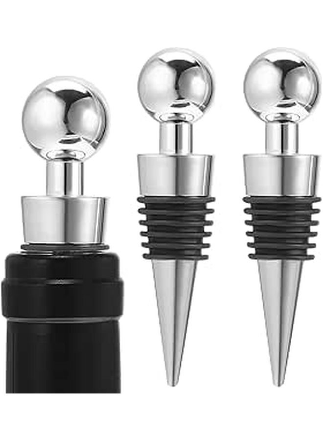 3pcs Reusable Plastic Wine Stoppers Sealers For Home Bar Freshness - Image 1