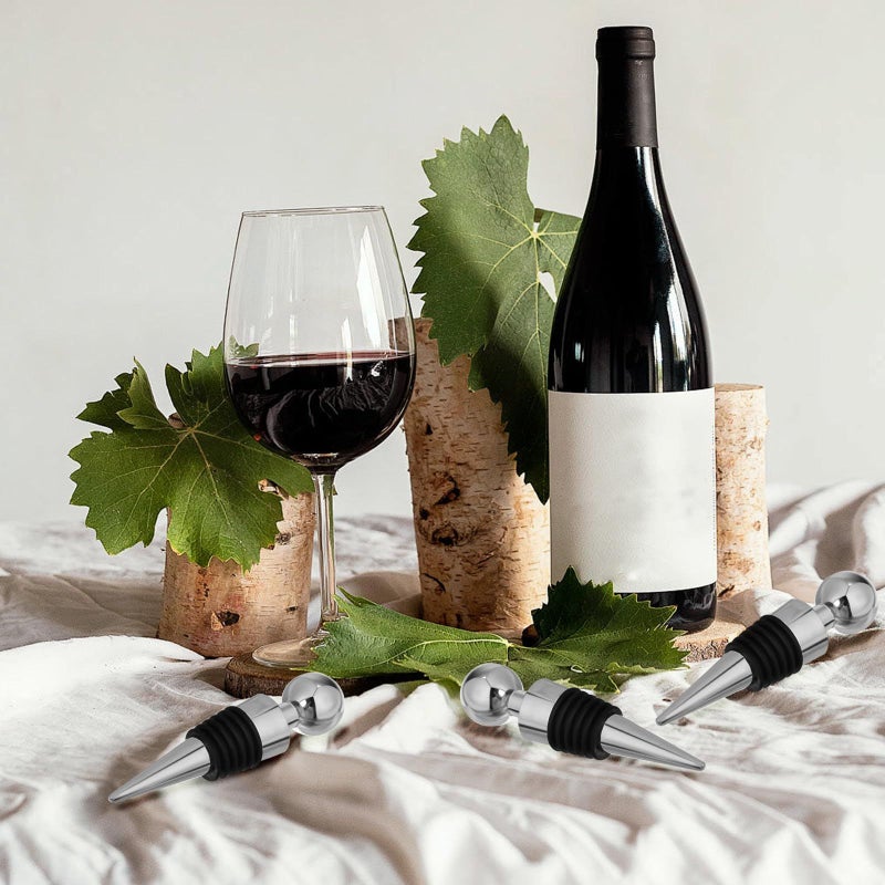 3pcs Reusable Plastic Wine Stoppers Sealers For Home Bar Freshness - Image 5