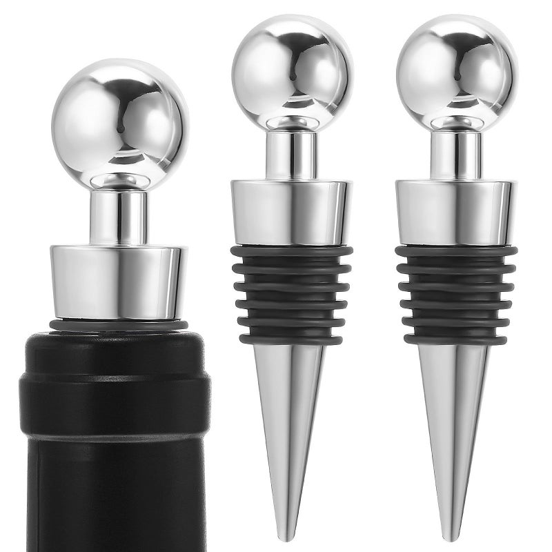 3pcs Reusable Plastic Wine Stoppers Sealers For Home Bar Freshness - Image 2