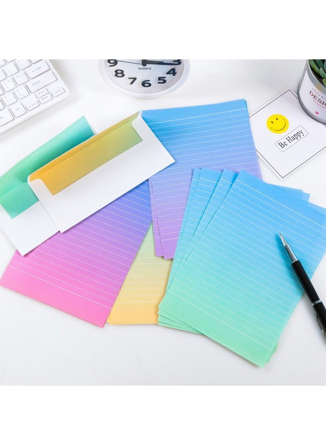 IMagicoo 32 Lovely Cute Writing Stationery Paper Letter Set with 16 Envelope + 1 Sheet Label Seal Sticker (Style-9(8.3x5.6)) - Image 1