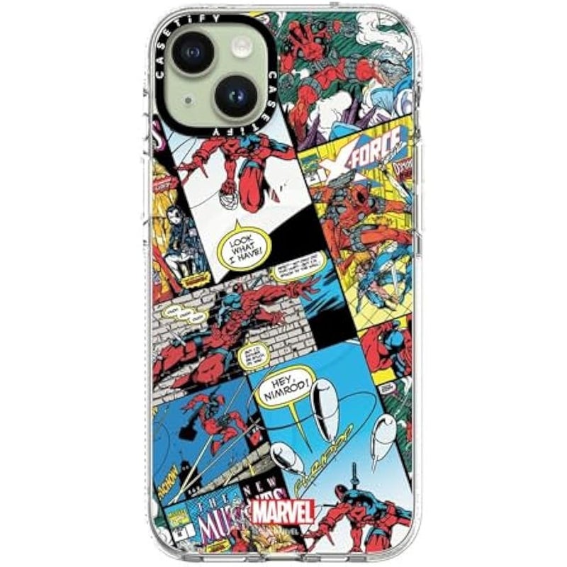 Casetify Clear iPhone 15 Plus Case 【Deadpool & Wolverine Co-Lab/Not Yellowing / 6.6ft Drop Protection/Magsafe】 - Comic Collage case - Clear - Image 3