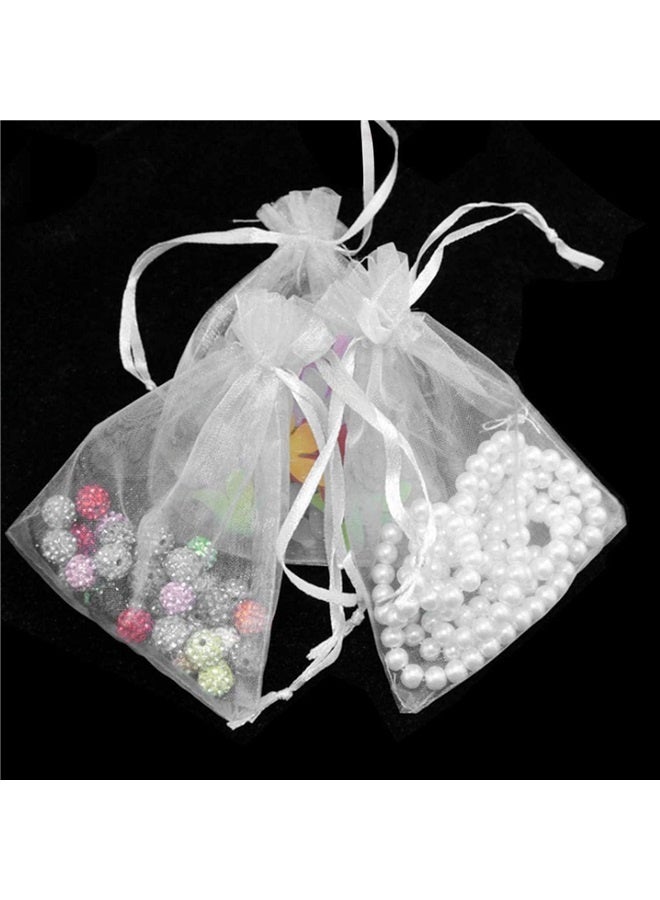 20 Pcs White Organza Bags Large, 20 x 30 cm Drawstring Gift Bags Mesh Jewelry Pouches for  Wedding Shower Party Favours - Image 4