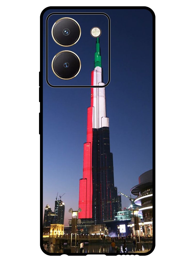 Theodor Protective Case Anti Scratch Shock Proof Bumper Cover For Vivo Y27s UAE Flag on Burj Khalifa - Image 1