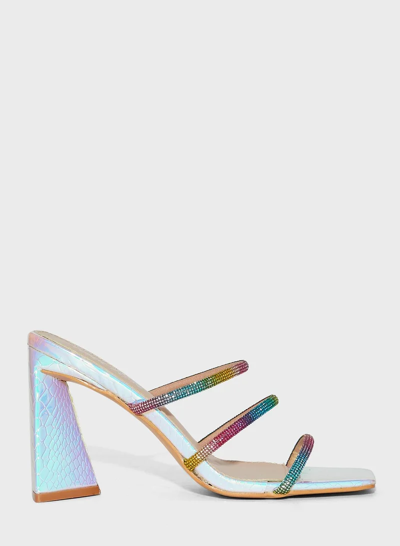 PUBLIC DESIRE Multi Strap High Heel Sandals