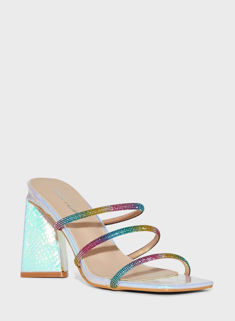PUBLIC DESIRE Multi Strap High Heel Sandals