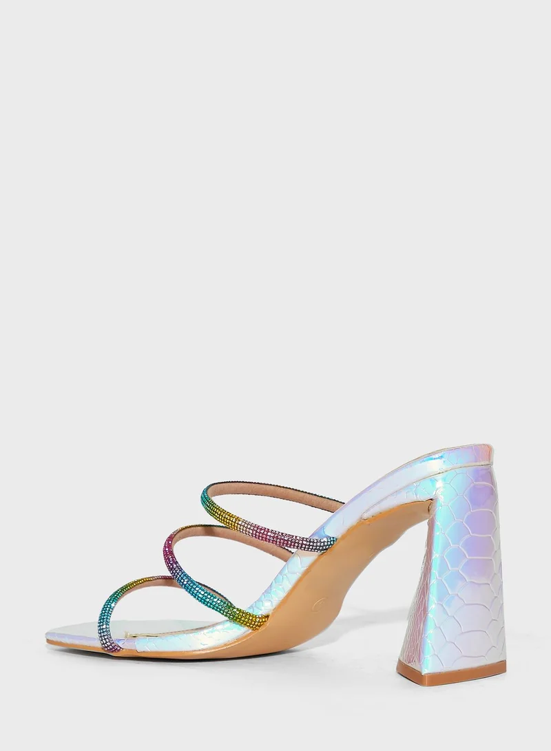 PUBLIC DESIRE Multi Strap High Heel Sandals