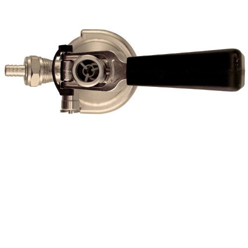 Kegco KC KT2410W-M Ergonomic Lever Handle Keg Taps Coupler M System with Stainless Steel Probe, Brass - Image 2