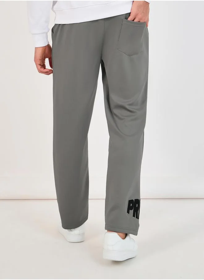 Styli Relaxed Fit Open Hem Embroidered Joggers