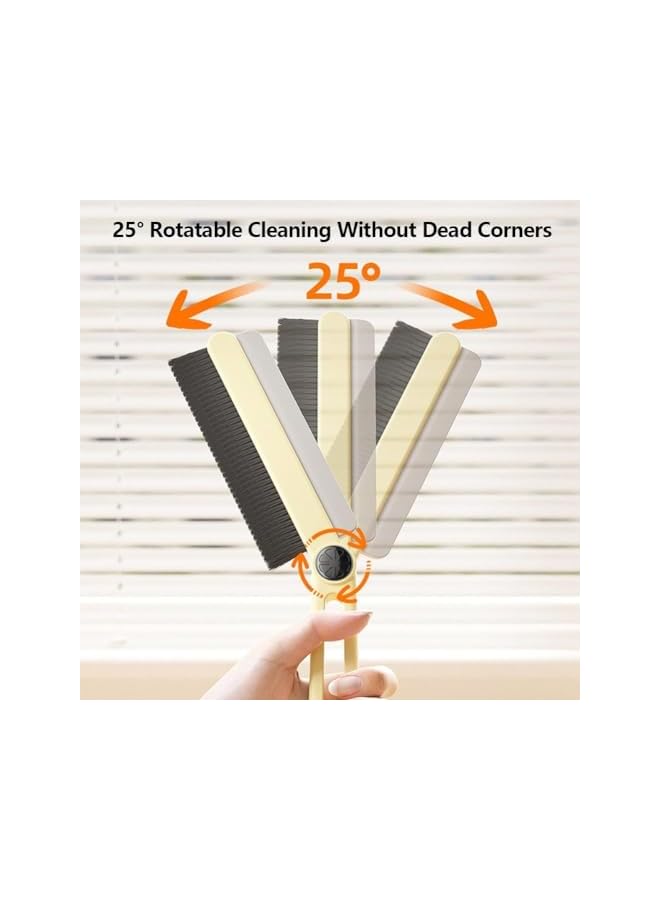 promass Multi-Function Rotating Crevice Cleaning Brush, Hard Bristle Crevice Cleaning Brushes with Scraper, Bathroom Gap Brush, Household Rotating Crevice Cleaning Tool (2pcs) - Image 2