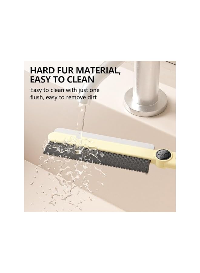 promass Multi-Function Rotating Crevice Cleaning Brush, Hard Bristle Crevice Cleaning Brushes with Scraper, Bathroom Gap Brush, Household Rotating Crevice Cleaning Tool (2pcs) - Image 5