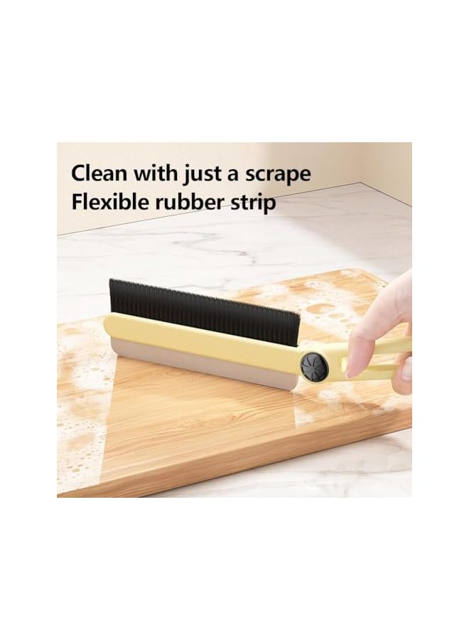 promass Multi-Function Rotating Crevice Cleaning Brush, Hard Bristle Crevice Cleaning Brushes with Scraper, Bathroom Gap Brush, Household Rotating Crevice Cleaning Tool (2pcs) - Image 3