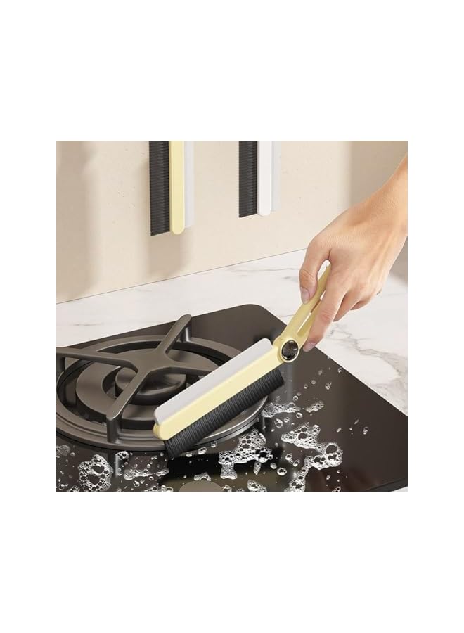 promass Multi-Function Rotating Crevice Cleaning Brush, Hard Bristle Crevice Cleaning Brushes with Scraper, Bathroom Gap Brush, Household Rotating Crevice Cleaning Tool (2pcs) - Image 4