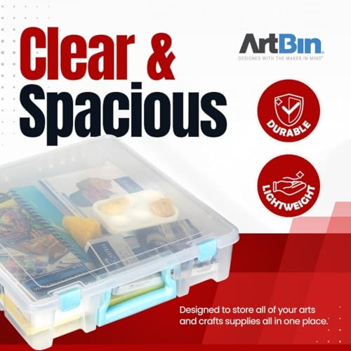 ArtBin Super Satchel 1 Compartment Box Clear Craft Organizer Storage Case - Image 3