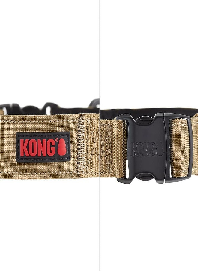 كونج طوق كلاب KONG فائق المتانة ومبطن بمقبض مريح (كبير، بني فاتح) - Image 3