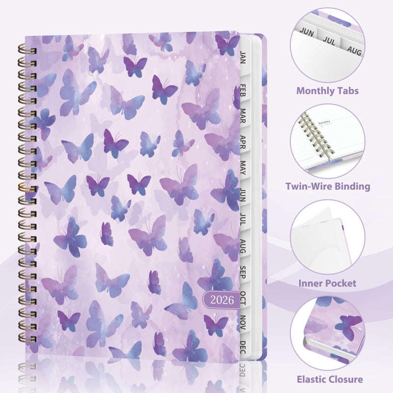 VALOME 2026 Planner, Weekly and Monthly Calendar Academic Planner, Jan 2026 - Dec 2026, Planning Agenda Book for Desk Accessories and School Supplies - A5 (6.3'' x 8.5'') - Image 4