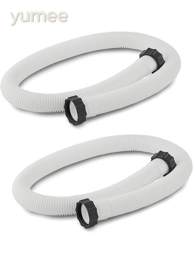 yumee Replacement Pool Hose 150cm/59 Inch, 3.8cm/1.5 Inch Diameter Compatible with Intex & Coleman Above Ground Pools Ideal for Pump Filter & Shower Use - Image 1