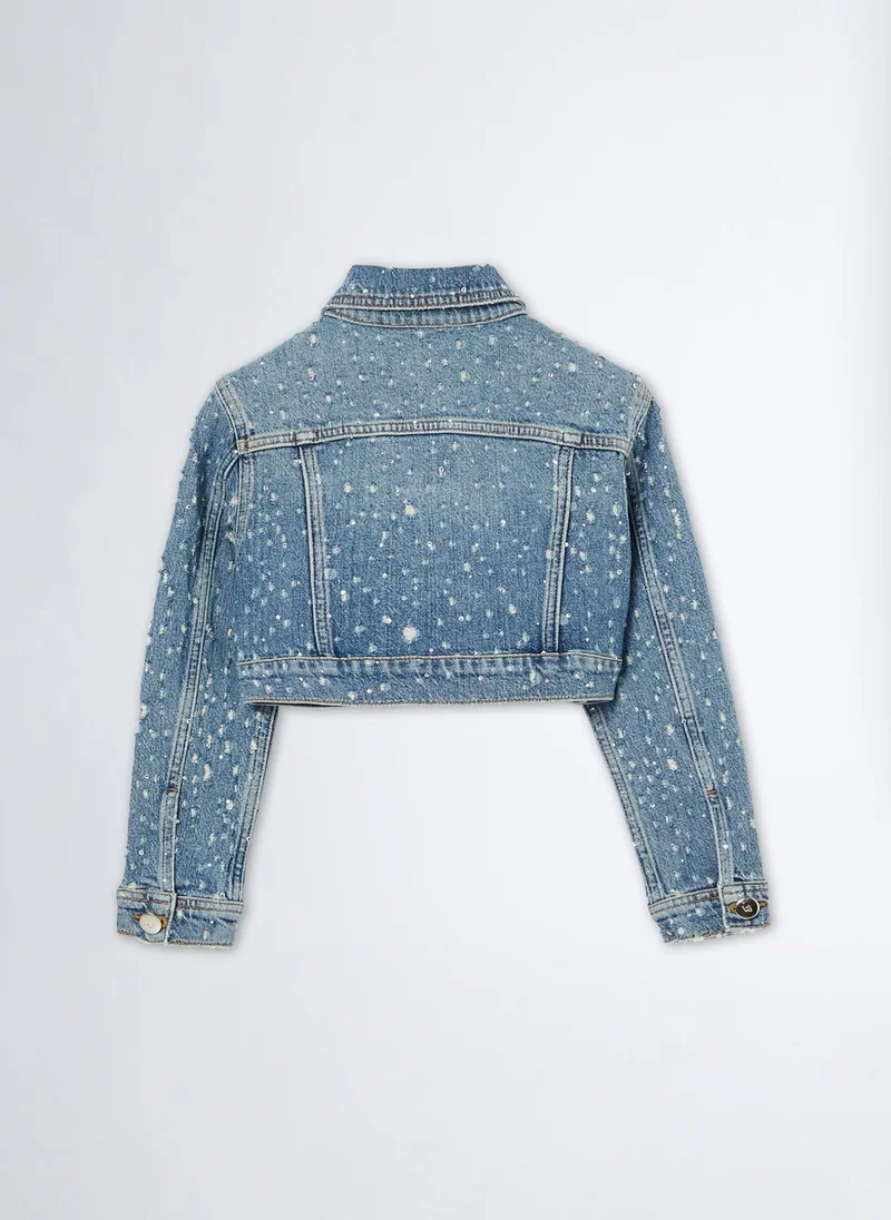 Liu Jo Denim jacket with rhinestones