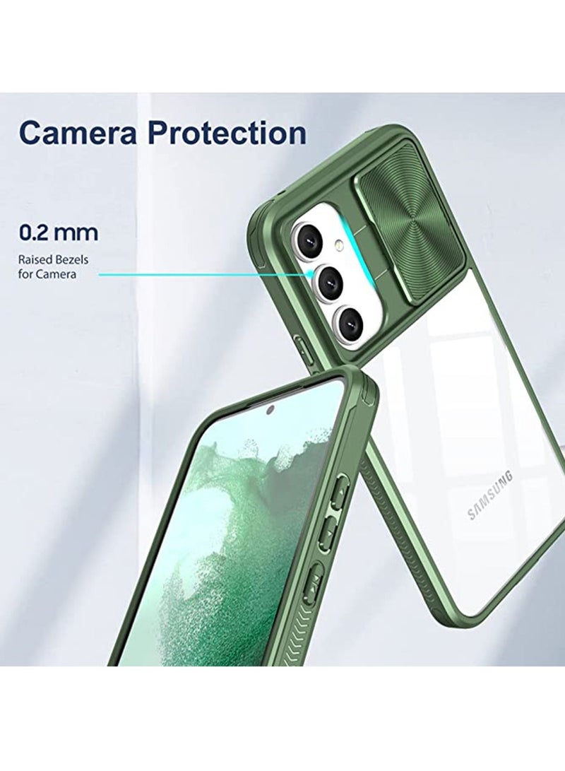 Samsung Galaxy A54 5G Case with Camera Cover,TPU Protective Hard Back&Soft Bumper, Shockproof Upgraded,Full Body Clear Phone Cover for Galaxy A54 5G (Galaxy A54,Green) - Image 5