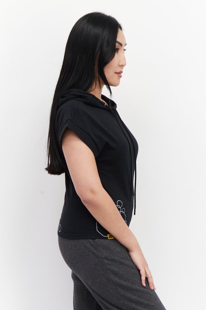 Ufc Women Sportswear Fit Brand Logo Training Hoodies, Black - Image 3