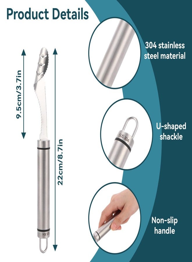 Beufee 2PCS Pepper Corer, Vegetable Seed Remover Pepper Corer Seed Remover Tool Stainless Steel Jalapeno Pepper Corerwith Serrated Slice and Handle Core Deseeder for Peppers - Image 2