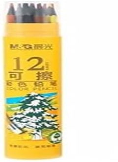 M&G M&G Pack Of 12 Erasable Wooden Colors Pencil With Eraser - No:Awpq0506 
