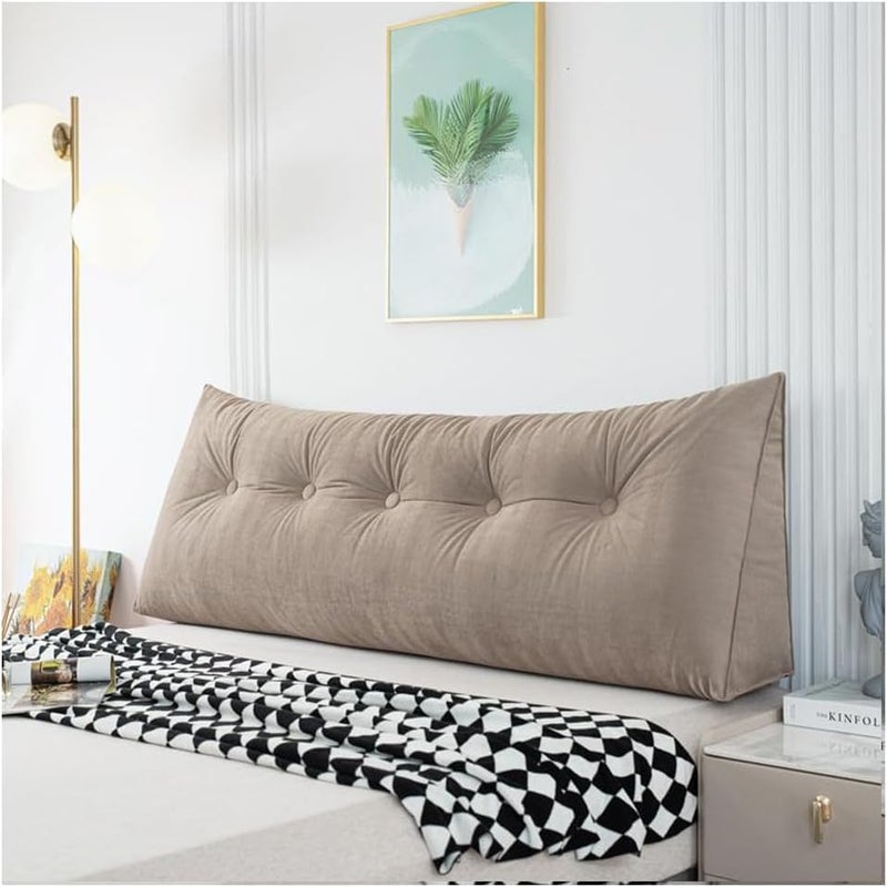 Triangular Headboard Pillow,Large Headboard Pillow Triangular Backrest Cushion Pillow Back Cushion Sleeping Backrest Support Cushion Reading Cushion Double Bedside,(F,120x20x50cm) - Image 1