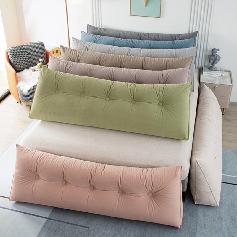 Triangular Headboard Pillow,Large Headboard Pillow Triangular Backrest Cushion Pillow Back Cushion Sleeping Backrest Support Cushion Reading Cushion Double Bedside,(F,120x20x50cm) - Image 4
