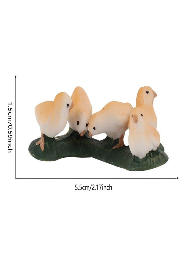 Dicanence 6 Pcs Simulated Chicken Figurines Realistic Farmer Feeder Farm Animals Figures Cake Topper, Chicken Model Easter Egg Christmas Birthday Gift - Image 3