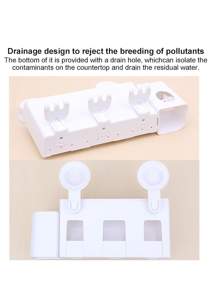 Nordic Style Plastic Toilet Suction Wall Toothbrush Holder Set Daily Necessities Storage Bathroom Wash Rack - Image 2