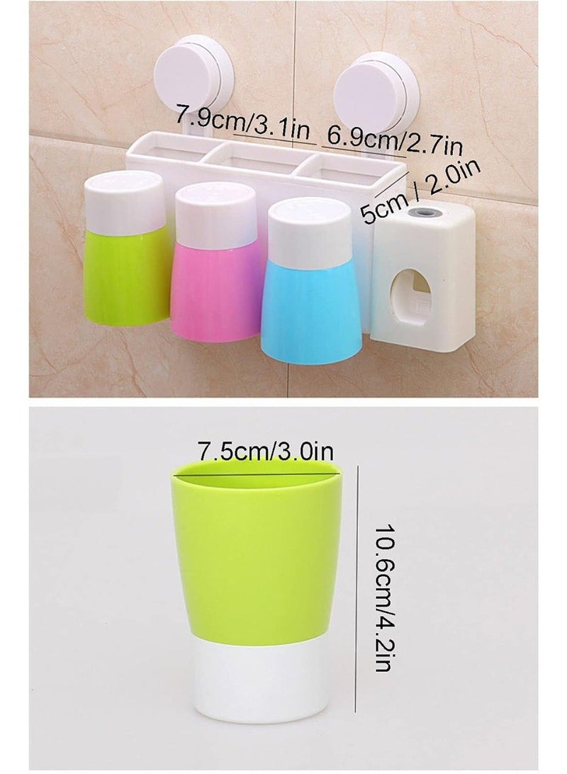 Nordic Style Plastic Toilet Suction Wall Toothbrush Holder Set Daily Necessities Storage Bathroom Wash Rack - Image 3