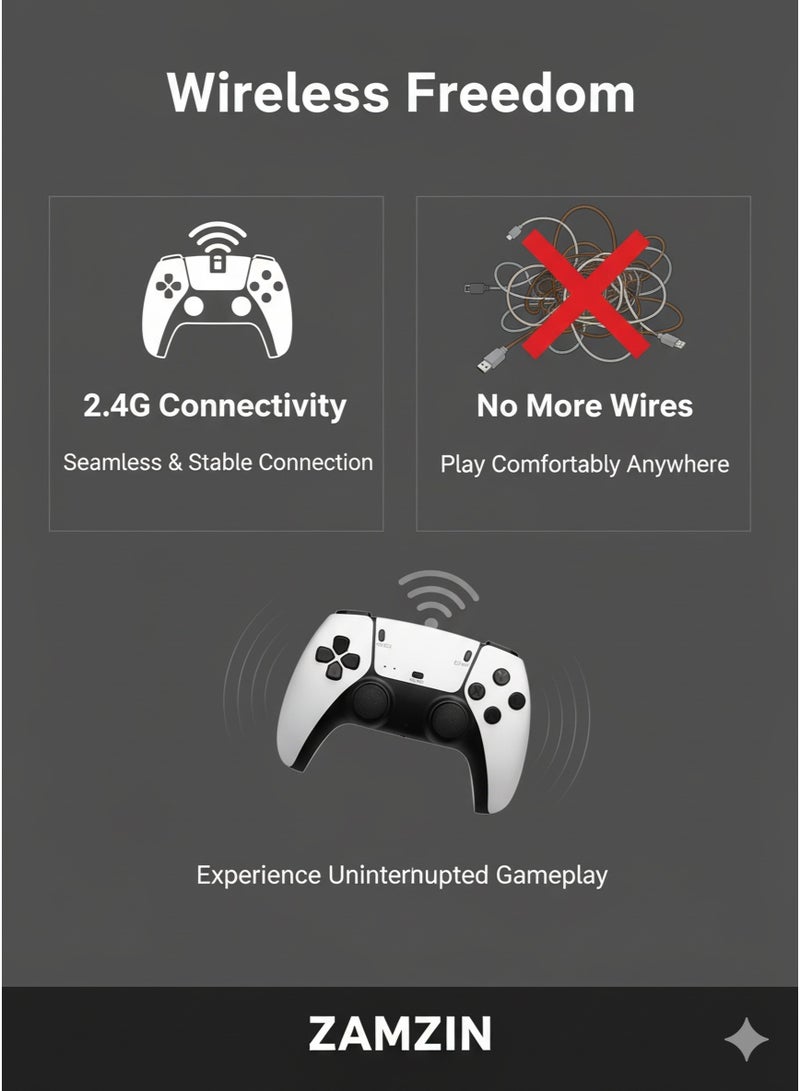 M8 Pro Retro 4K Game Console with 20,000+ Built-In Games – 2.4G Wireless Controllers, HDMI TV Output, Dual Player Game Stick Simulator, Plug & Play Classic Arcade System – Perfect Kids Gift - Image 4