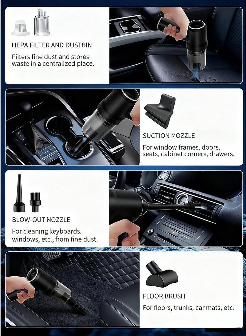 Rechargeable Handheld Car Vacuum with Powerful Cyclonic Suction - Image 4
