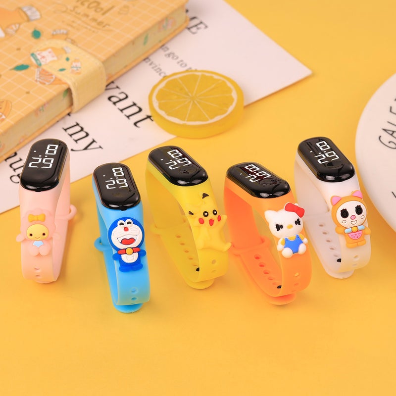 Selling Student Cute Cartoon Bracelet White Light Led Doll Electronic Watch Boys And Girls Swimming Waterproof Touch Watch - Image 5