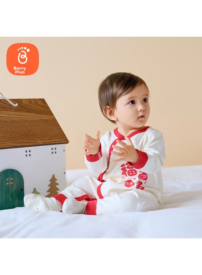 Babyprints Babyprints Baby Romper, Infant Pure Cotton, Autumn And Winter Onesie, Soft And Comfortable, Class A Hundred-day Clothing, Fugai 66  - Image 2