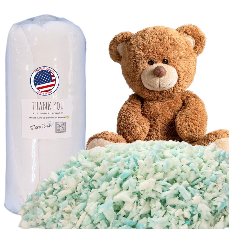 Sleep Touch Sleep Touch  Shredded Memory Foam 5 Pound Made in USA 5 LBS Refill Bean Bag Refill Stuffing for Couch Filler for Chair and Pillow Filling for Cushions 