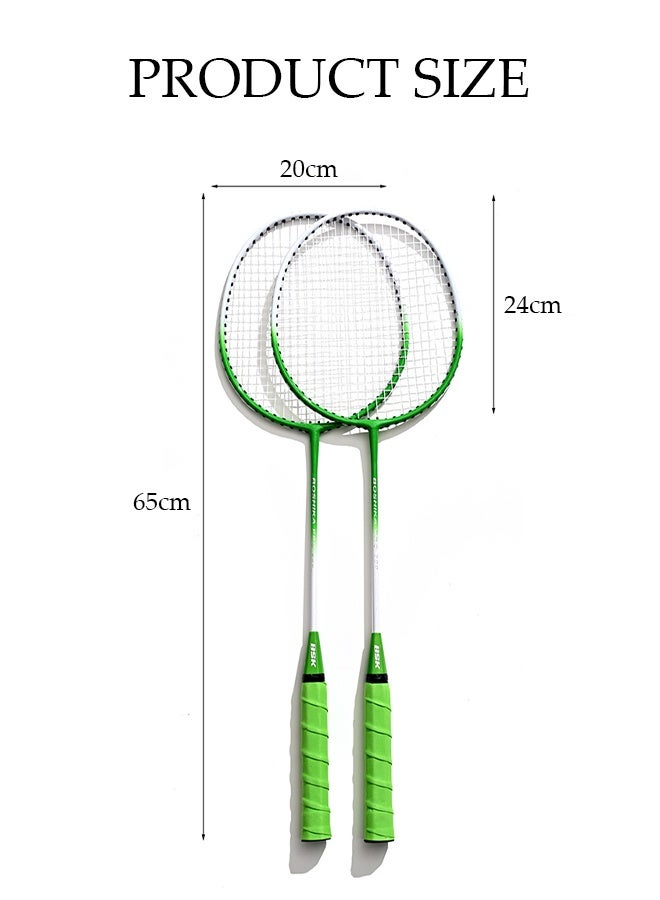 DUNISO 2 Pieces Badminton Set Professional Integrated Alloy 2 Player Badminton Racket Set Lightweight High Performance Badminton Racquet with Carrying Bag and Shuttlecocks Beginner Through Advanced Badminton Racket Set for Outdoor, Garden, Beach， Backyard - Image 3