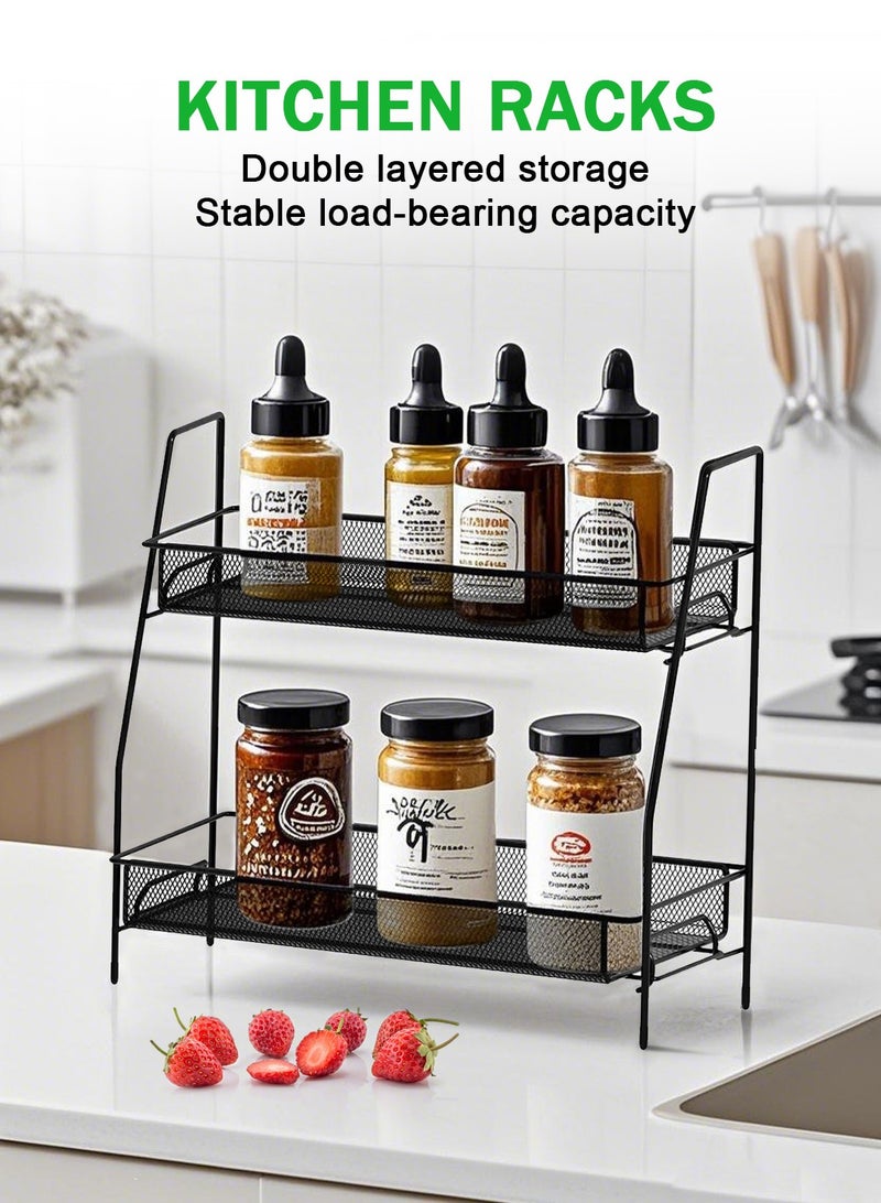 HomarKet Countertop Organizer for Bathroom Counter, the Organizer for Bedroom, Spice Rack Organizer for Kitchen Counter Shelf - Image 4