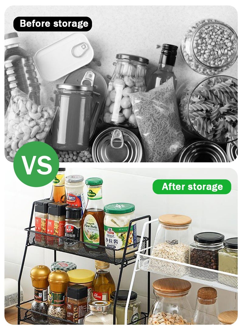 HomarKet Countertop Organizer for Bathroom Counter, the Organizer for Bedroom, Spice Rack Organizer for Kitchen Counter Shelf - Image 5