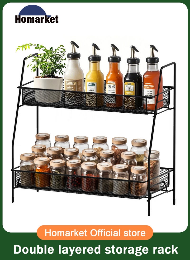HomarKet Countertop Organizer for Bathroom Counter, the Organizer for Bedroom, Spice Rack Organizer for Kitchen Counter Shelf - Image 1