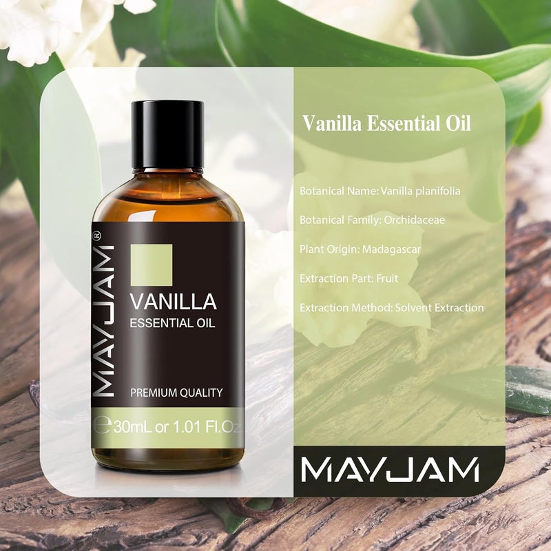 زيت الفانيليا العطري من مايجام 30 مل/1.01 أونصة سائلة، زيوت الفانيليا الممتازة للعلاج العطري، المبخرات، صنع الصابون، صنع الشموع، روائح طويلة الأمد - Image 2