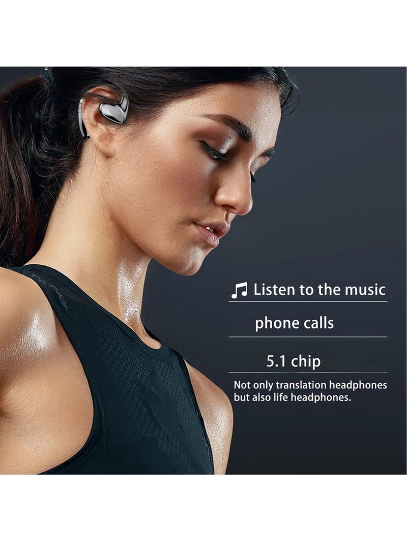 Language Translator Earbuds Two Way Real-time Translation 144 Language with Bluetooth & APP Online Instant Voice Translation for Travel Business Learning