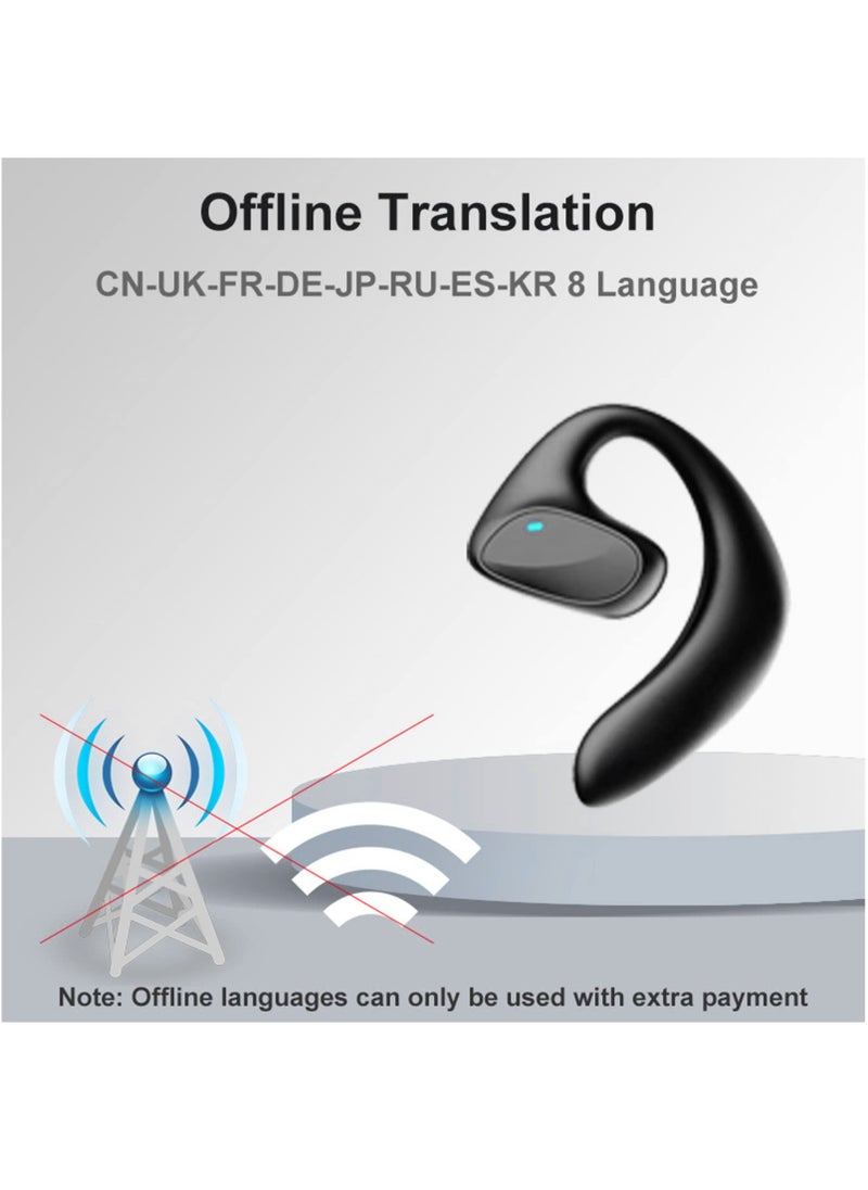 Language Translator Earbuds Two Way Real-time Translation 144 Language with Bluetooth & APP Online Instant Voice Translation for Travel Business Learning
