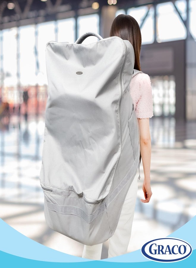 Graco Padded Car Seat Travel Bag & Infant Carrier Backpack, Durable Large Back Pack for Carseats & Booster Seats, Airport Gate Check Bag Luggage, Double Padded Strap, Water Resistant Material, Gray - Image 2