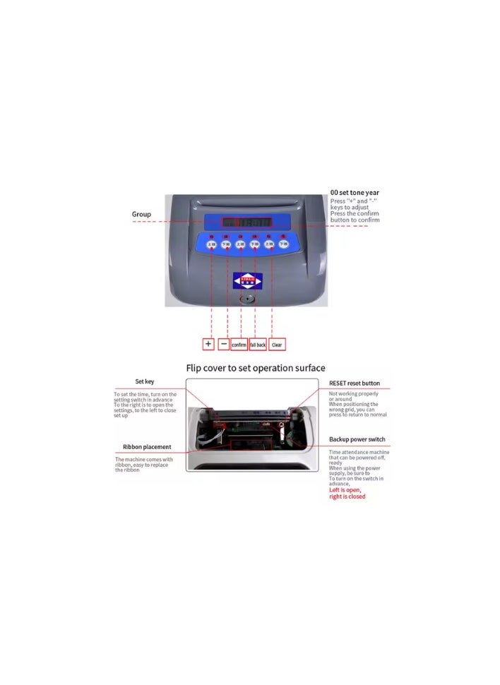 Kalon - S960P Attendance Time Recorder Automatic Card Punch Machine For for Office Factory, Warehouse,shop, punch card attendance machine - Image 1