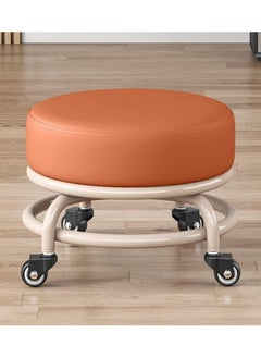 DubaiGallery Low Stool with Wheels Heavy-Duty Round Low Stool 360-Degree Rotation Universal Wheels Low Rolling Stool for Home,Low Roller Stools,Rolling Stool Seats with Mute Wheels  - Image 4