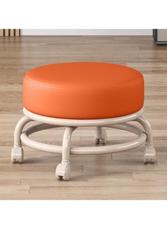 DubaiGallery Low Stool with Wheels Heavy-Duty Round Low Stool 360-Degree Rotation Universal Wheels Low Rolling Stool for Home,Low Roller Stools,Rolling Stool Seats with Mute Wheels  - Image 1