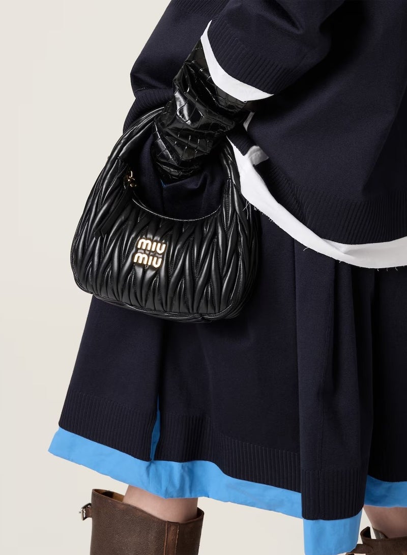 miu miu small crescent-shaped handbag made of leather - Image 4