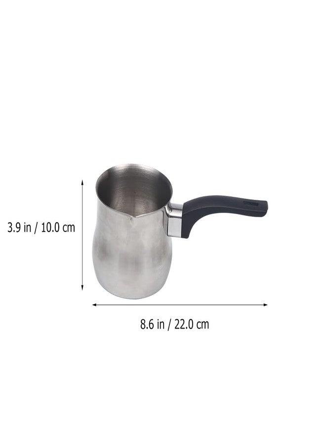 Hoement Milk Frothing Pitcher 22Oz Stainless Steel Espresso Steaming Jug with Ergonomic Handle for Latte Art Home Coffee Brewing and Milk Frothing Cylinder - Image 2