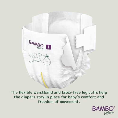 Bambo Nature Premium Baby Tape Diapers for New Born Baby XS Size (2-4 Kgs) - Super Absorbent, Breathable, Extra Soft, Dermatologically Tested, Hypoallergenic Nappies With A Wetness Indicator, 22 Count - Image 2