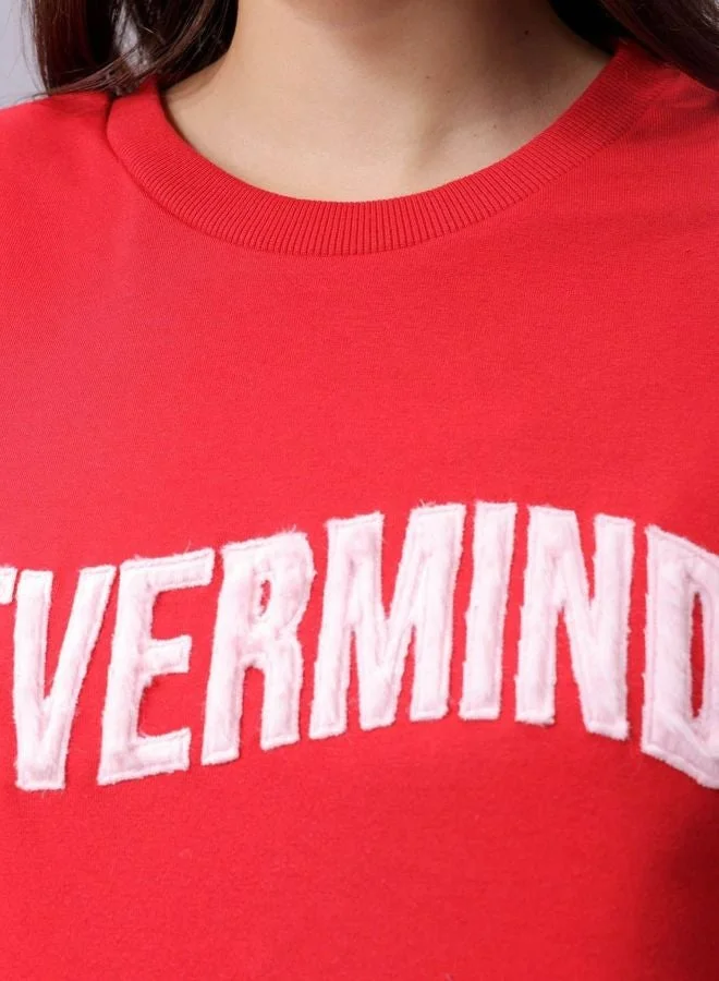 Freehand  Women Relaxed Fit Typography Printed Crew Neck Long Sleeve Crewneck Sweatshirt for Women | Best Price UAE